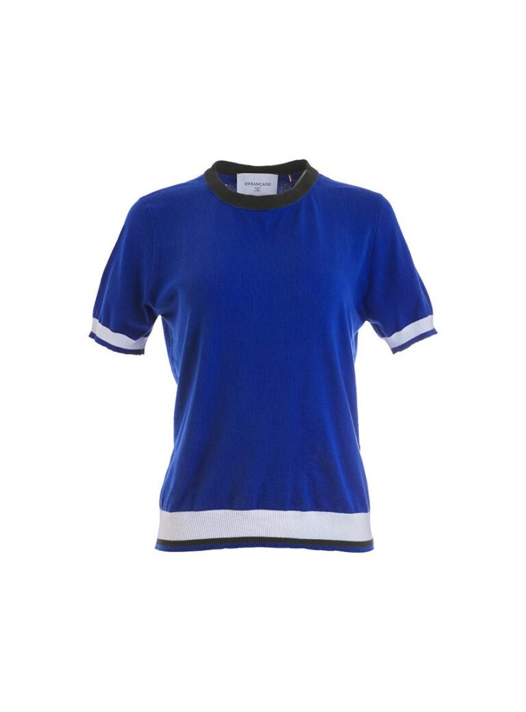 LAFRANÇAISE Mailles in France - Top coton bleu Baptistine – L