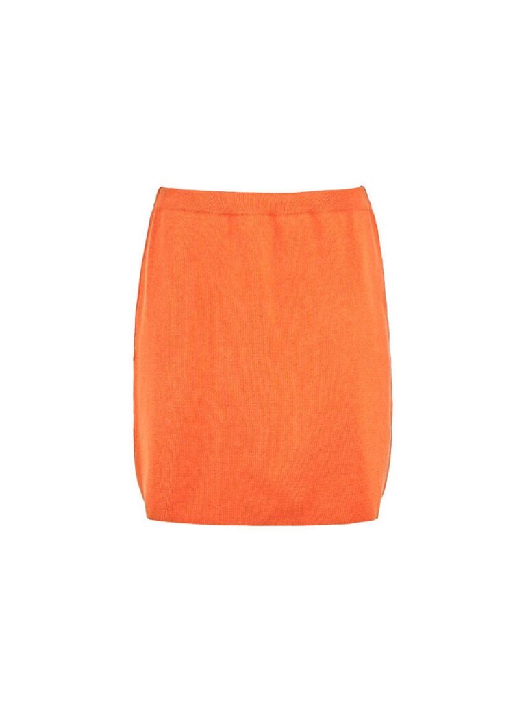 7586 OSO 5 jupe blondie orange solaire LAFRANÇAISE Mailles in France - Jupe Blondie – L
