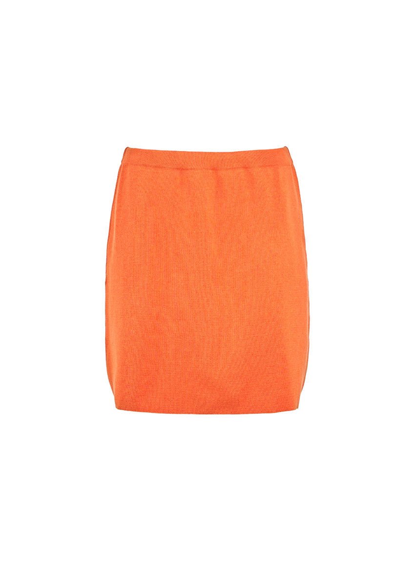7586 OSO 5 jupe blondie orange solaire LAFRANÇAISE Mailles in France - Jupe Blondie – L