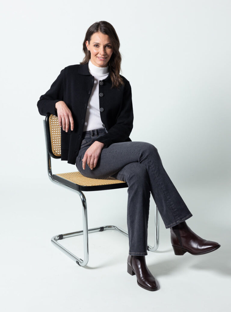 Maison Solfin - Veste femme laine mérinos noir – 4