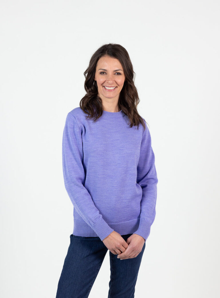762 violet parme 6 Maison Solfin - Pull épais femme en laine mérinos violet parme – 50
