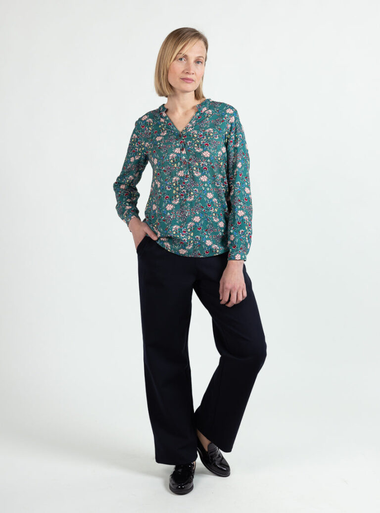 Maison Solfin - Blouse femme viscose chaude imprimé vert – 52