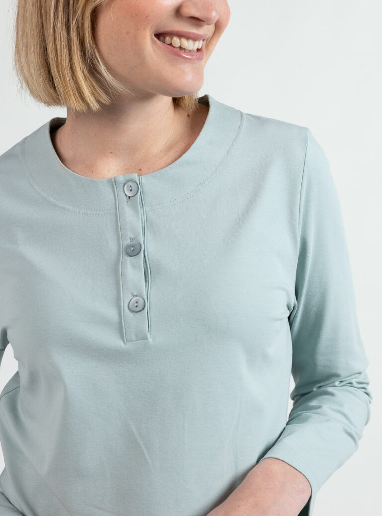 Maison Solfin - Pyjama femme coton vert sauge – 5