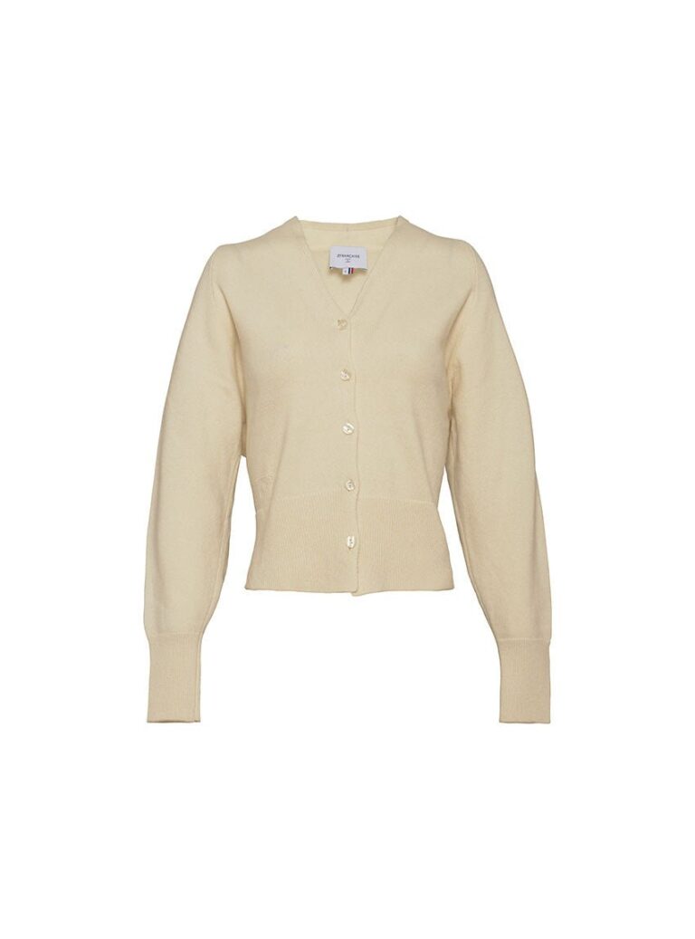 LAFRANÇAISE Mailles in France - Gilet laine mérinos et cachemire blanc Carole – S
