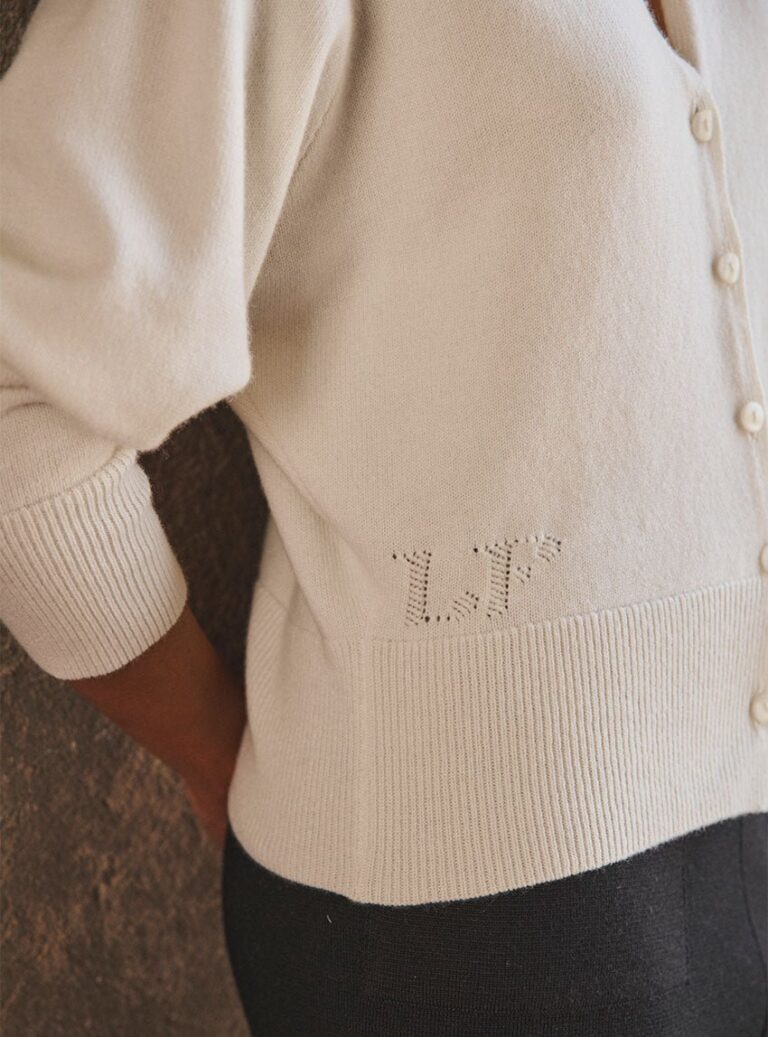 LAFRANÇAISE Mailles in France - Gilet laine mérinos et cachemire blanc Carole – S