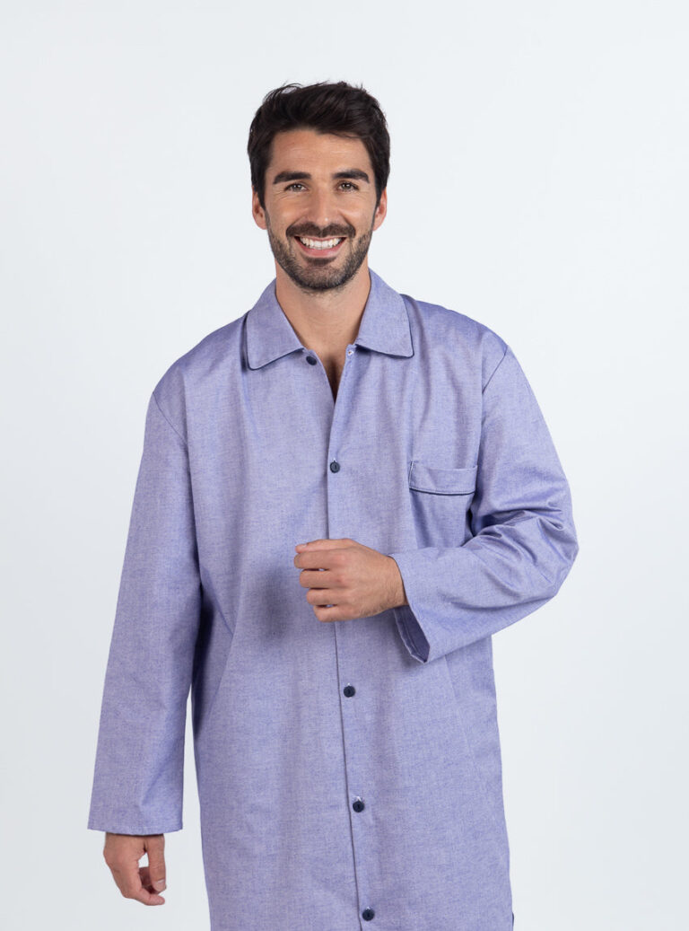 Maison Solfin - Liquette homme coton bleu chambray – 6