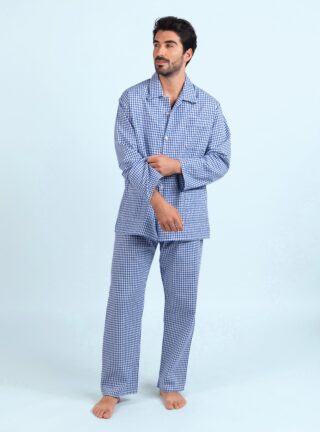 MAISON SOLFIN - Pyjama manches longues homme en 100% coton