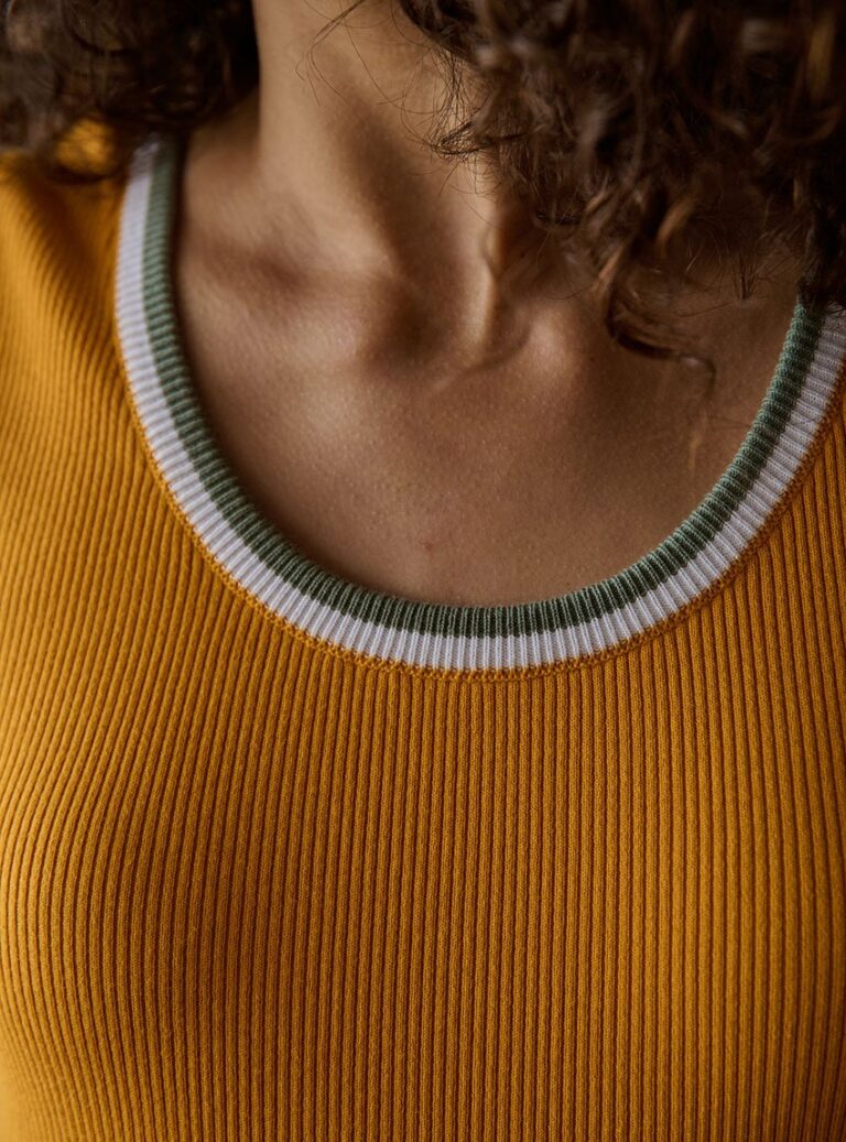 LAFRANÇAISE Mailles in France - Top coton jaune Déborah – L
