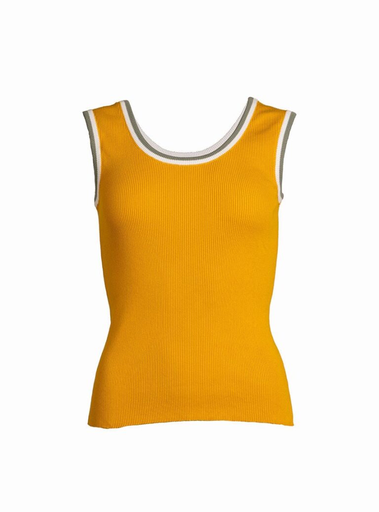 LAFRANÇAISE Mailles in France - Top coton jaune Déborah – L