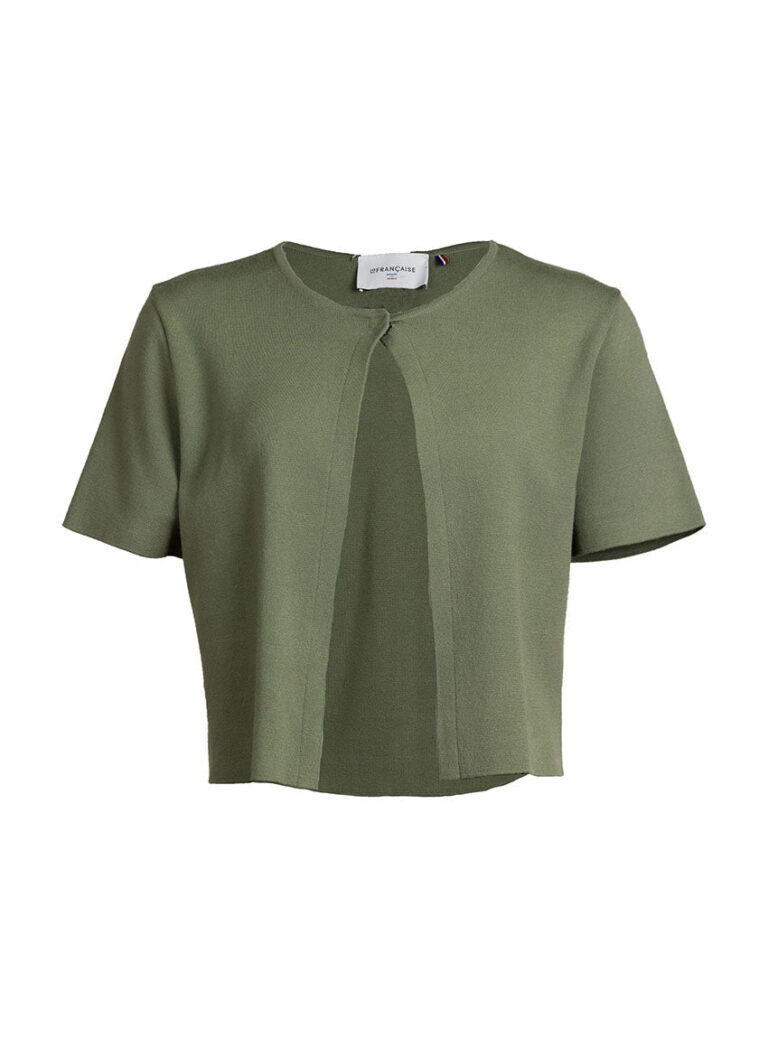 LAFRANÇAISE Mailles in France - Cardigan manches courtes maille jersey Diane – M