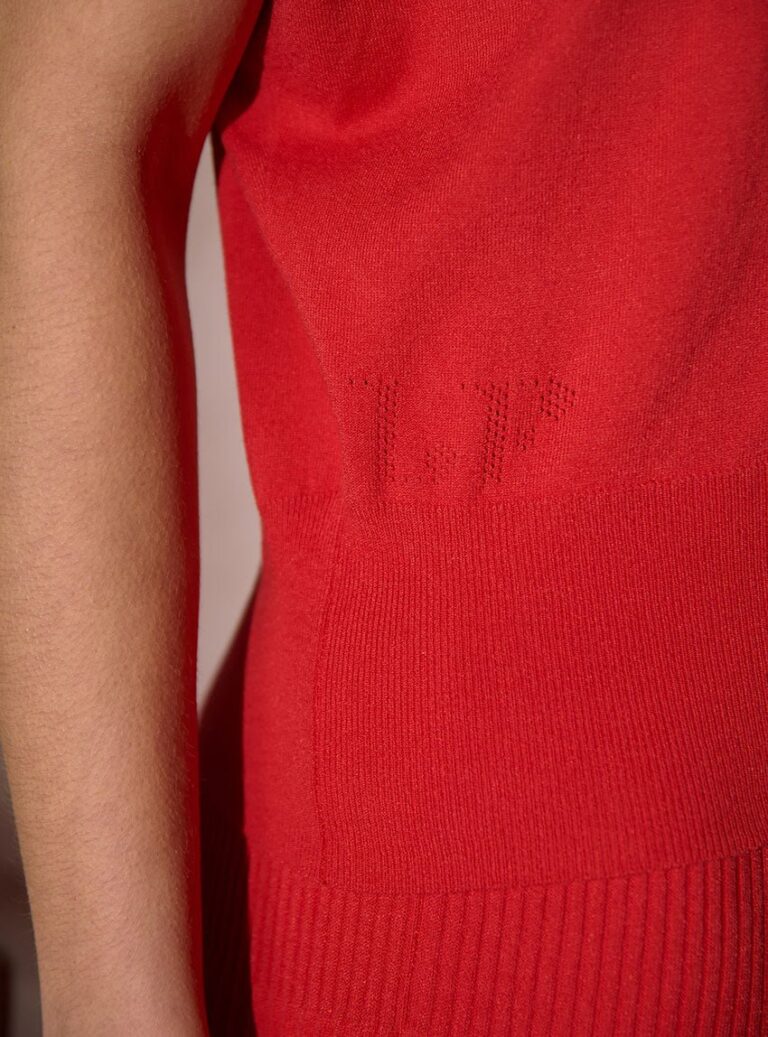 LAFRANÇAISE Mailles in France - Polo manches courtes femme rouge Delphine – L
