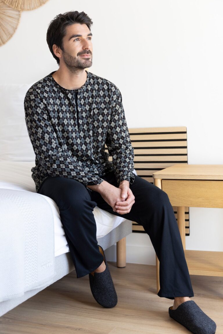 Maison Solfin - Pyjama homme coton gris – 6
