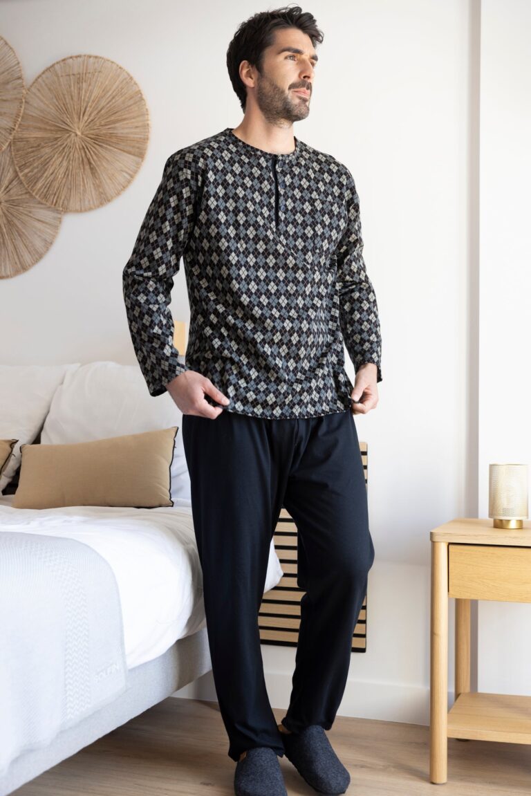 Maison Solfin - Pyjama homme coton gris – 6