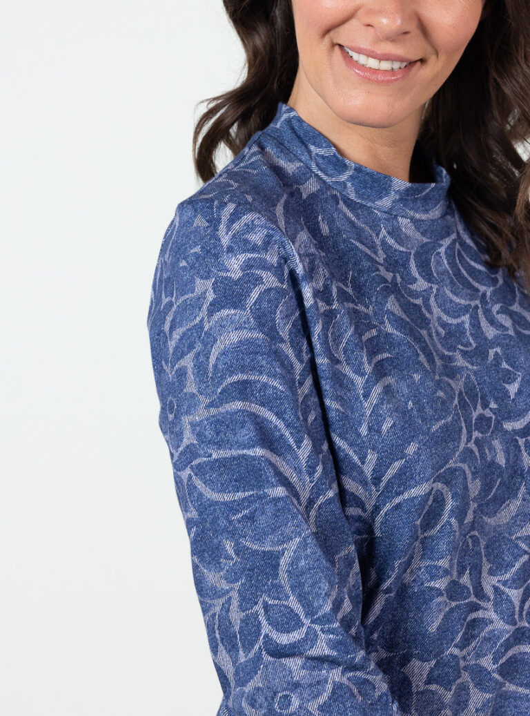 Maison Solfin - Tee-shirt femme coton maille jersey col montant – 5
