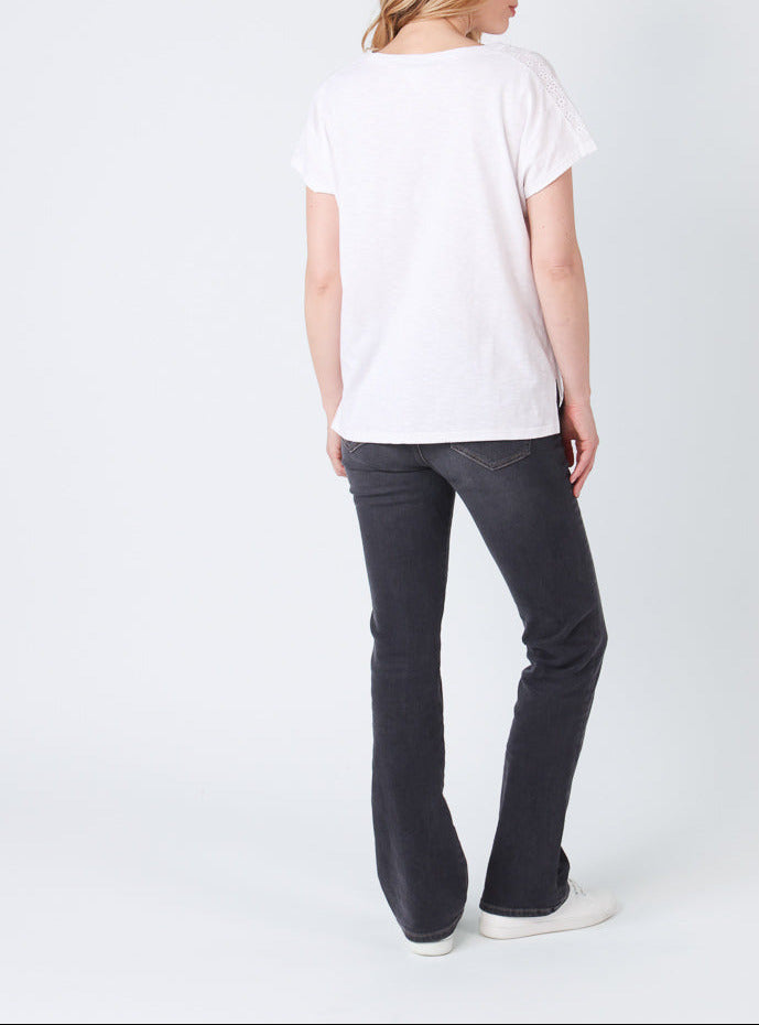 Maison Solfin - Pantalon bootcut femme gris foncé en coton – 50