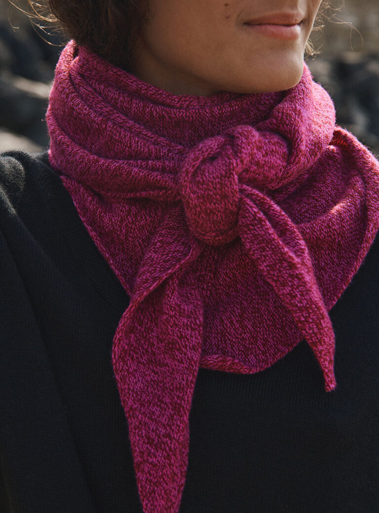 LAFRANÇAISE Mailles in France - Écharpe pointe rose Evane – U