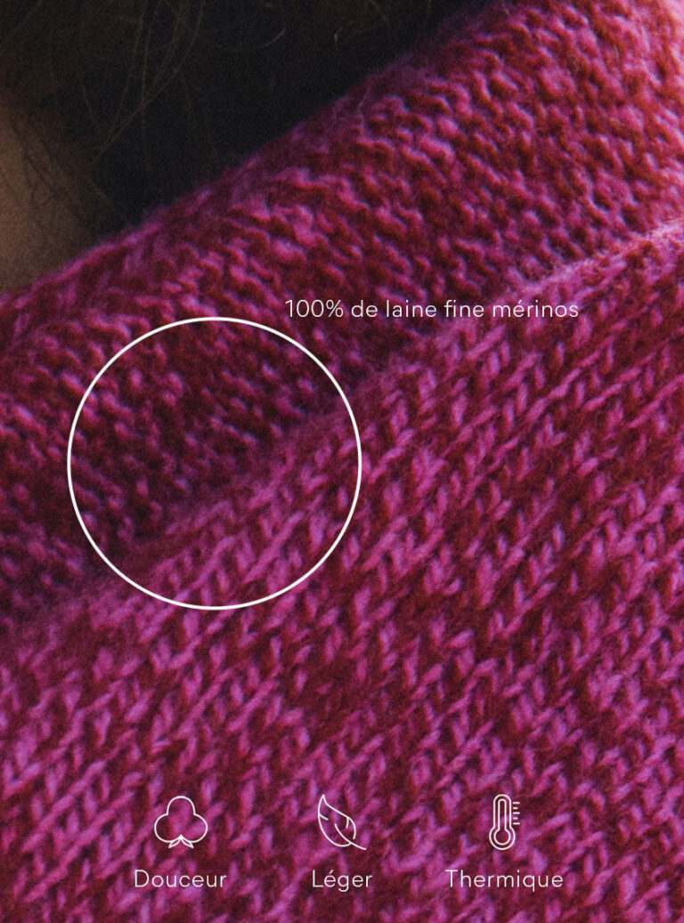 LAFRANÇAISE Mailles in France - Écharpe pointe rose Evane – U