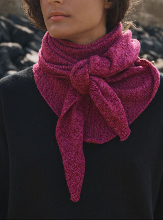 MAISON SOLFIN - Écharpe pointe rose Evane
