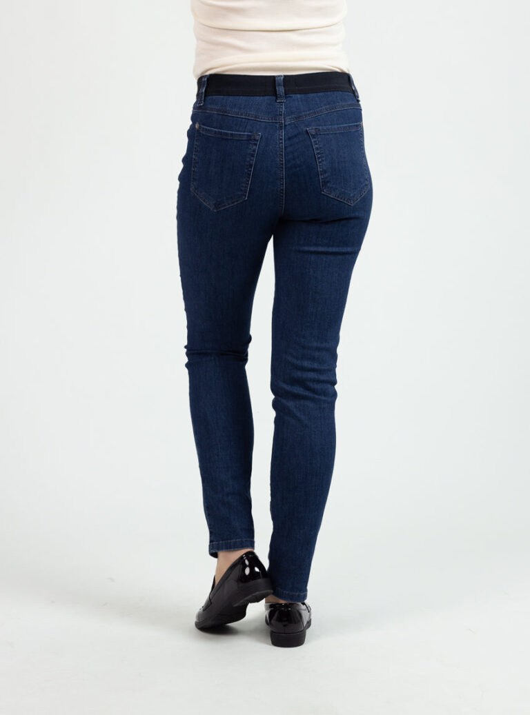 Maison Solfin - Jean femme en coton bleu indigo – 50