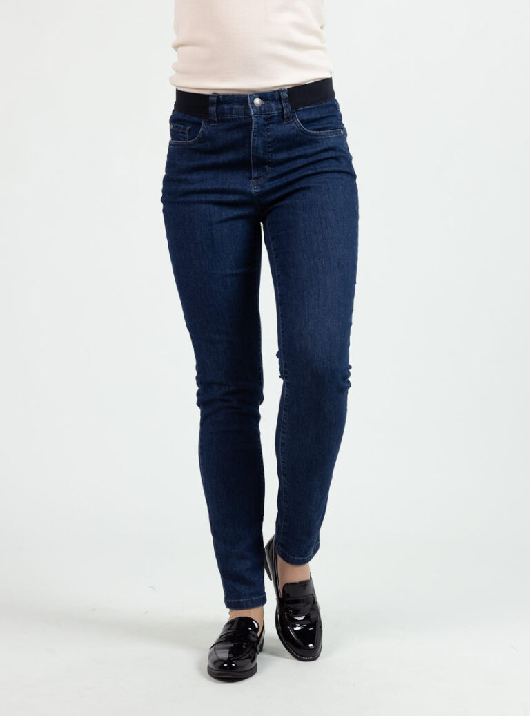 Maison Solfin - Jean femme en coton bleu indigo – 50
