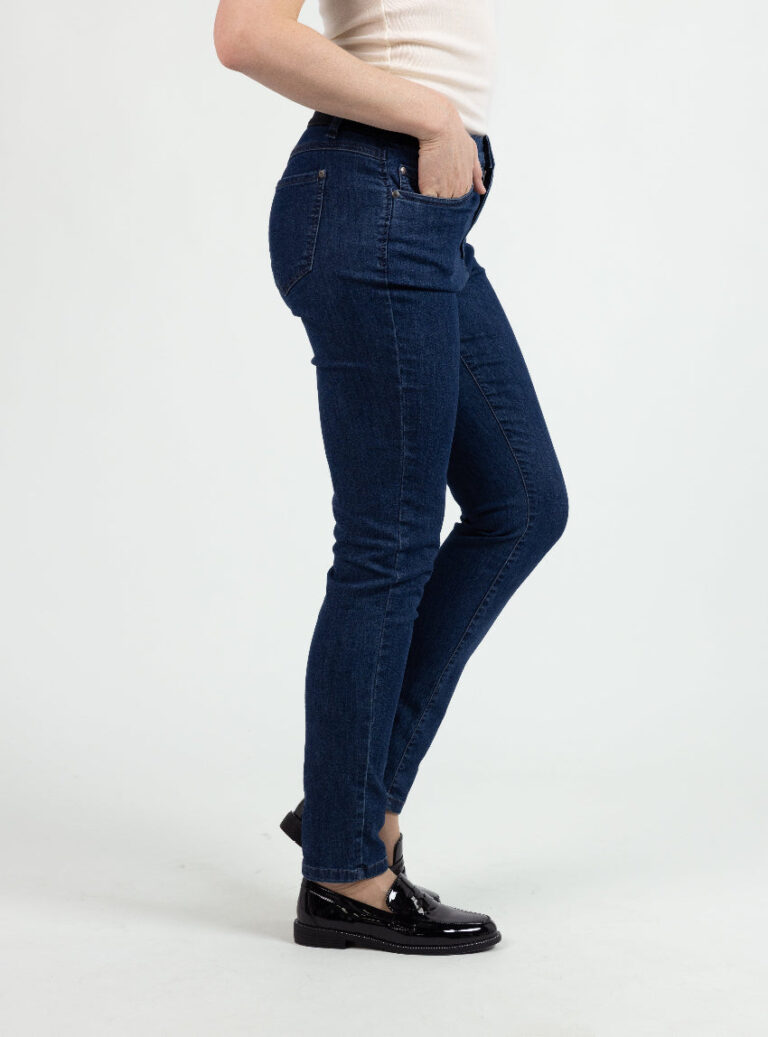 Maison Solfin - Jean femme en coton bleu indigo – 50