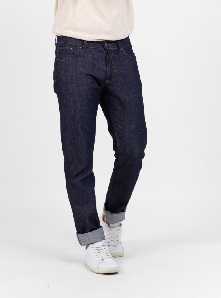 Maison Solfin - Jean homme en coton bleu brut – 52