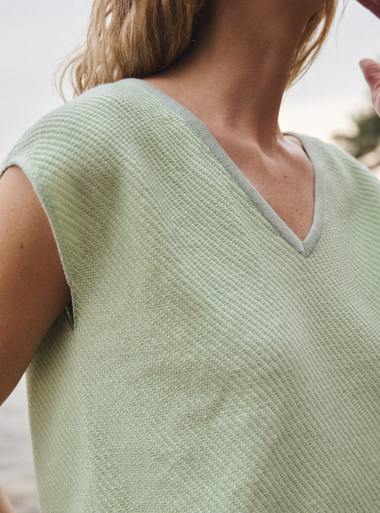 LAFRANÇAISE Mailles in France - Pull manches courtes col V Floriane – S