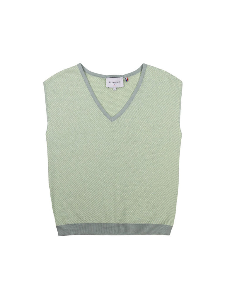 LAFRANÇAISE Mailles in France - Pull manches courtes col V Floriane – S