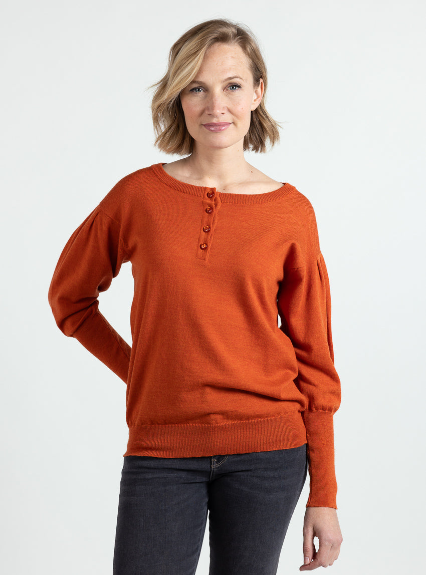 7911 orange confite 7807 gris fonce 8 Maison Solfin - Pull femme en laine fine mérinos orange confite – 50
