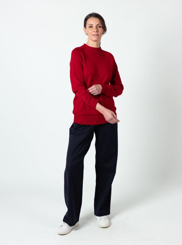 Maison Solfin - Pantalon large femme laine bleu marine – 50