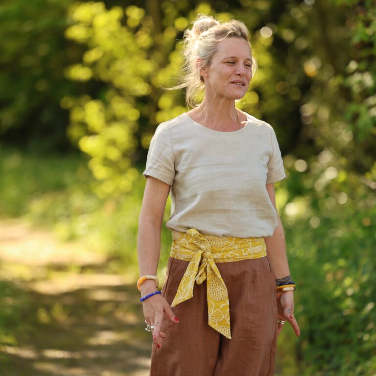 Quintessence - Blouse Emeline en lin naturel – XXL