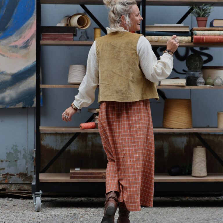 Quintessence - Jupe Tao — Tartan écureuil – XXXL