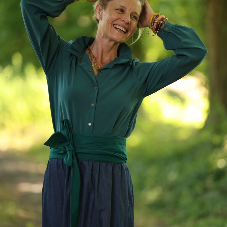 Quintessence - Ceinture Anita — Lin vert menthe