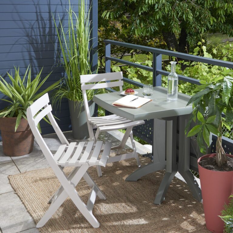 Grosfillex B2C - Tables de jardin Vega 118 x 77 cm – Green forest