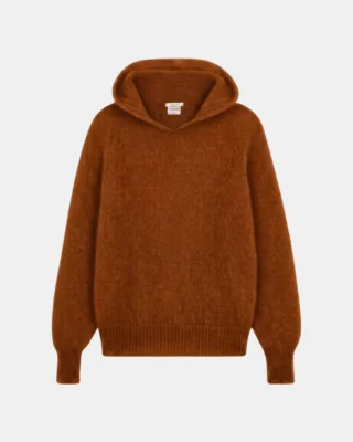 Pull Capuche Anouch – Ocre par la marque Tricots Jean Marc Tricots Jean Marc - Pull Capuche Anouch – Ocre