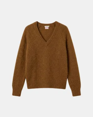 Pull Col V Anouch – Ocre par la marque Tricots Jean Marc Tricots Jean Marc - Pull Col V Anouch – Ocre