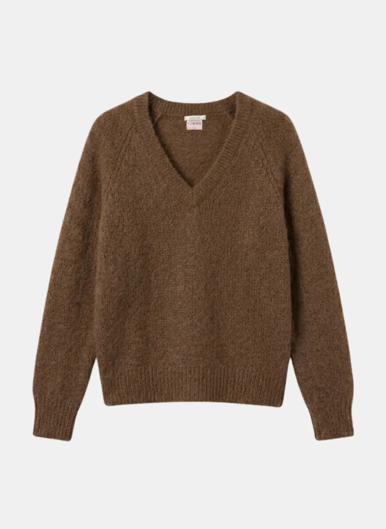 Tricots Jean Marc - Pull Col V Anouch - Vison – M
