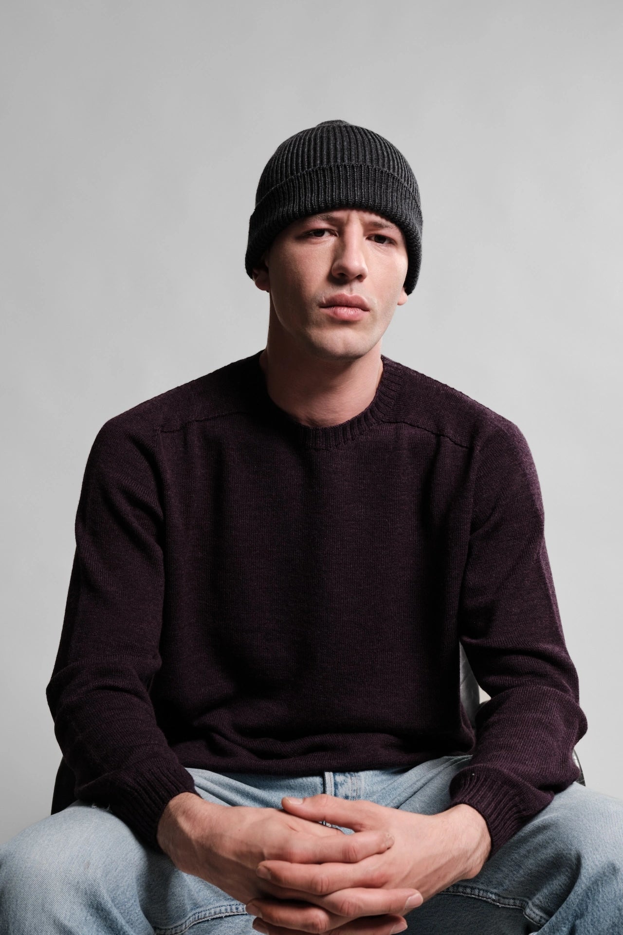ARA BONNET ANTHRACITE 1 Nitto Knitwear - Bonnet Ara - Anthracite – Taille unique