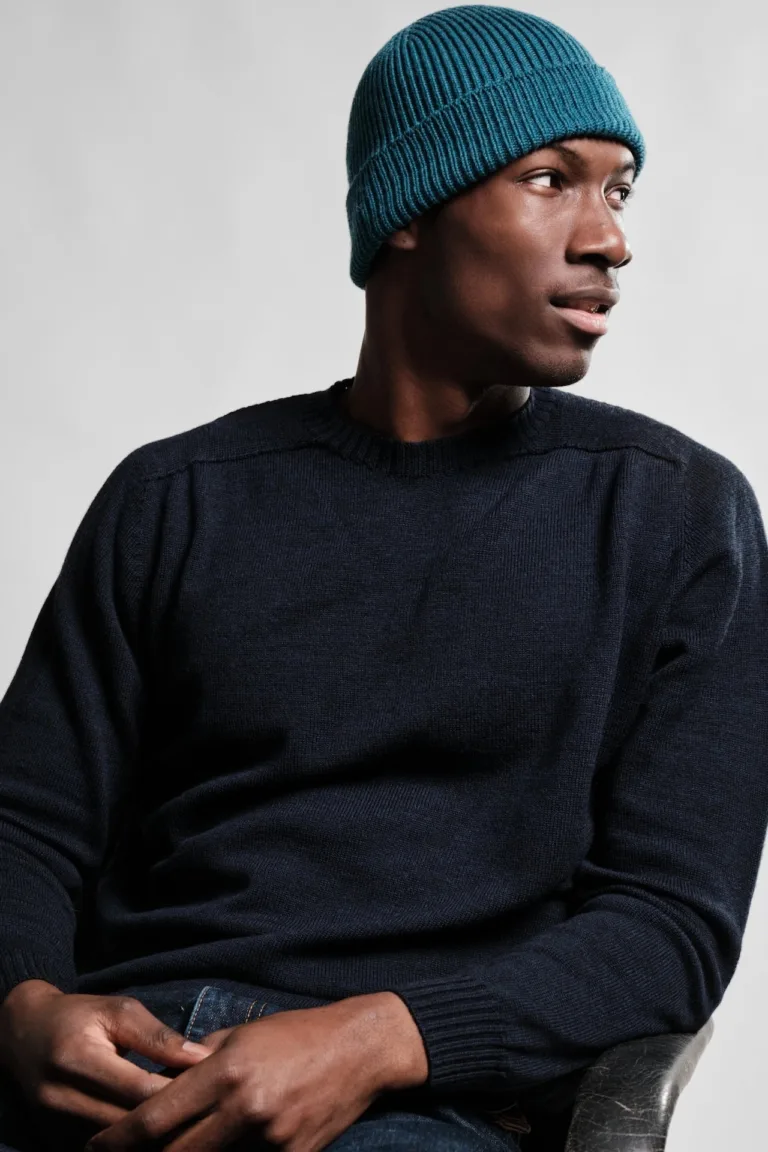 Nitto Knitwear - Bonnet Ara - Bleu Canard – Taille unique