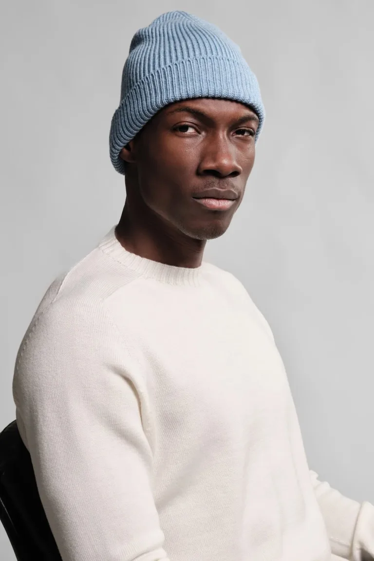Nitto Knitwear - Bonnet Ara - Bleu ciel – Taille unique