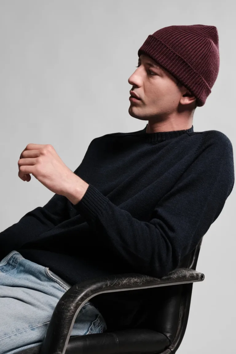 Nitto Knitwear - Bonnet Ara - Bordeaux – Taille unique