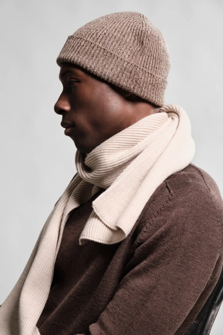 Nitto Knitwear - Bonnet Ara Chiné - Camel / Kaki – Taille unique