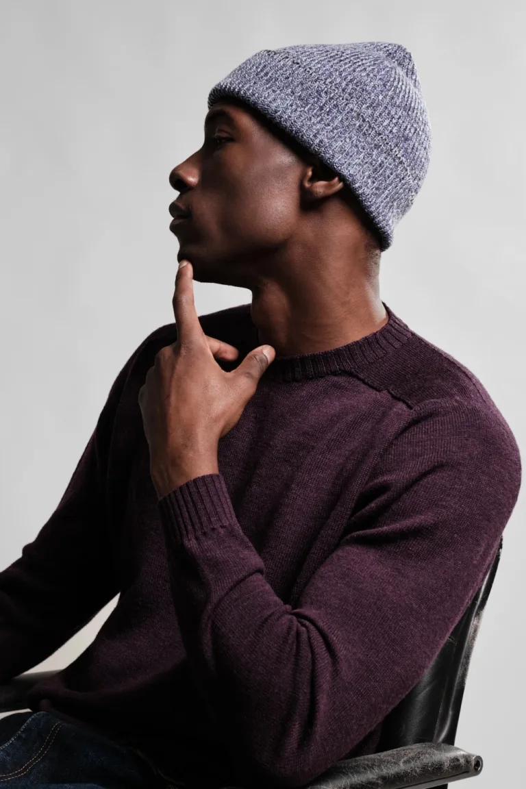 Nitto Knitwear - Bonnet Ara Chiné - Violet / Vert d'eau – Taille unique