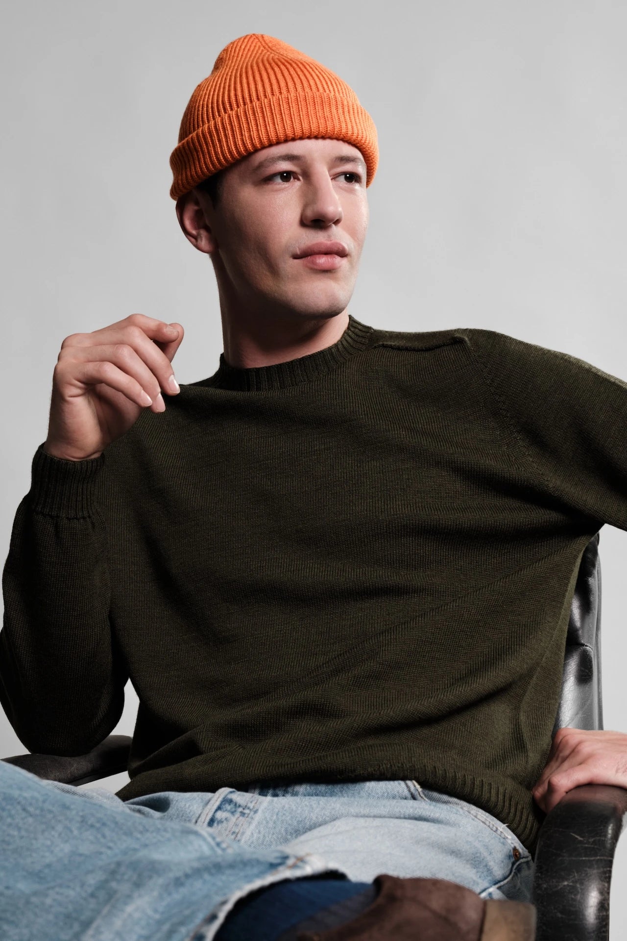 ARA BONNET CITROUILLE 1 Nitto Knitwear - Bonnet Ara - Citrouille – Taille unique