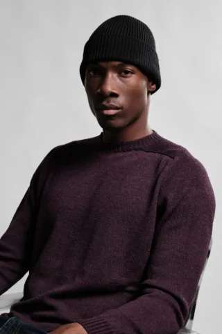 Bonnet Ara – Noir par la marque Nitto Knitwear Nitto Knitwear - Bonnet Ara – Noir