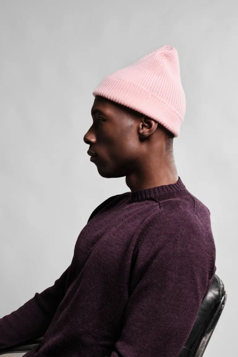 Nitto Knitwear - Bonnet Ara - Rose pâle – Taille unique