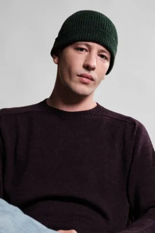 Bonnet Ara – Vert Forêt par la marque Nitto Knitwear Nitto Knitwear - Bonnet Ara – Vert Forêt