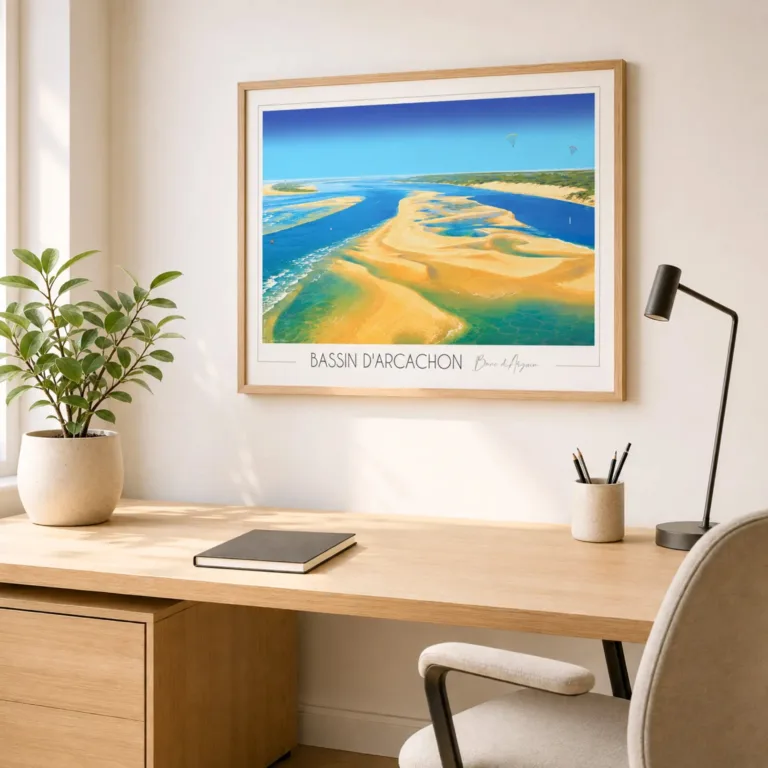 Foliove - Affiche du Banc d'Arguin - Bassin d'Arcachon – 100x140 cm (B0)