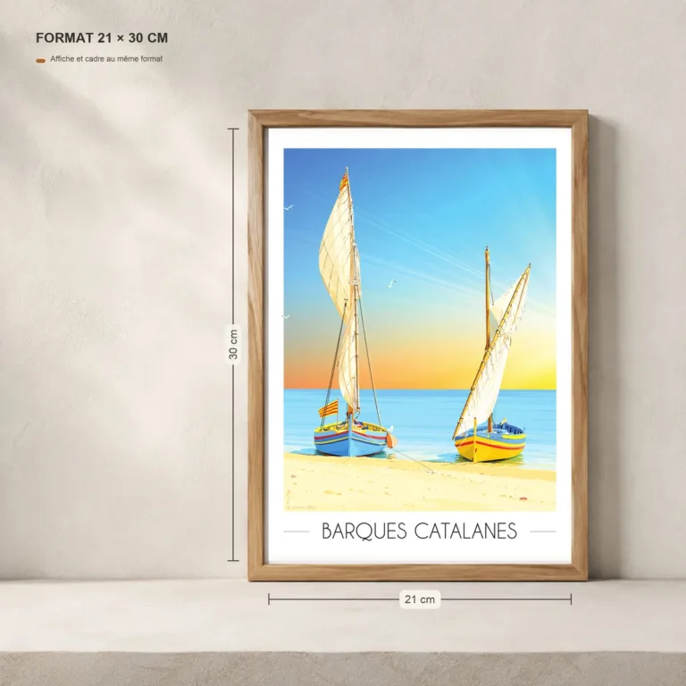 FOLIOVE - Affiche Barques Catalanes – B0 (100x140 cm)