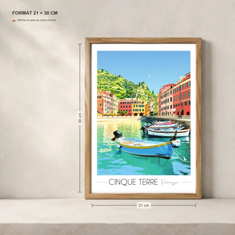 Foliove - Affiche Cinque Terre – Vernazza – 100x140 cm (B0)